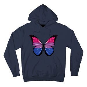 Bisexual Butterfly Hypolimnas Bi Pride Flag Tall Hoodie