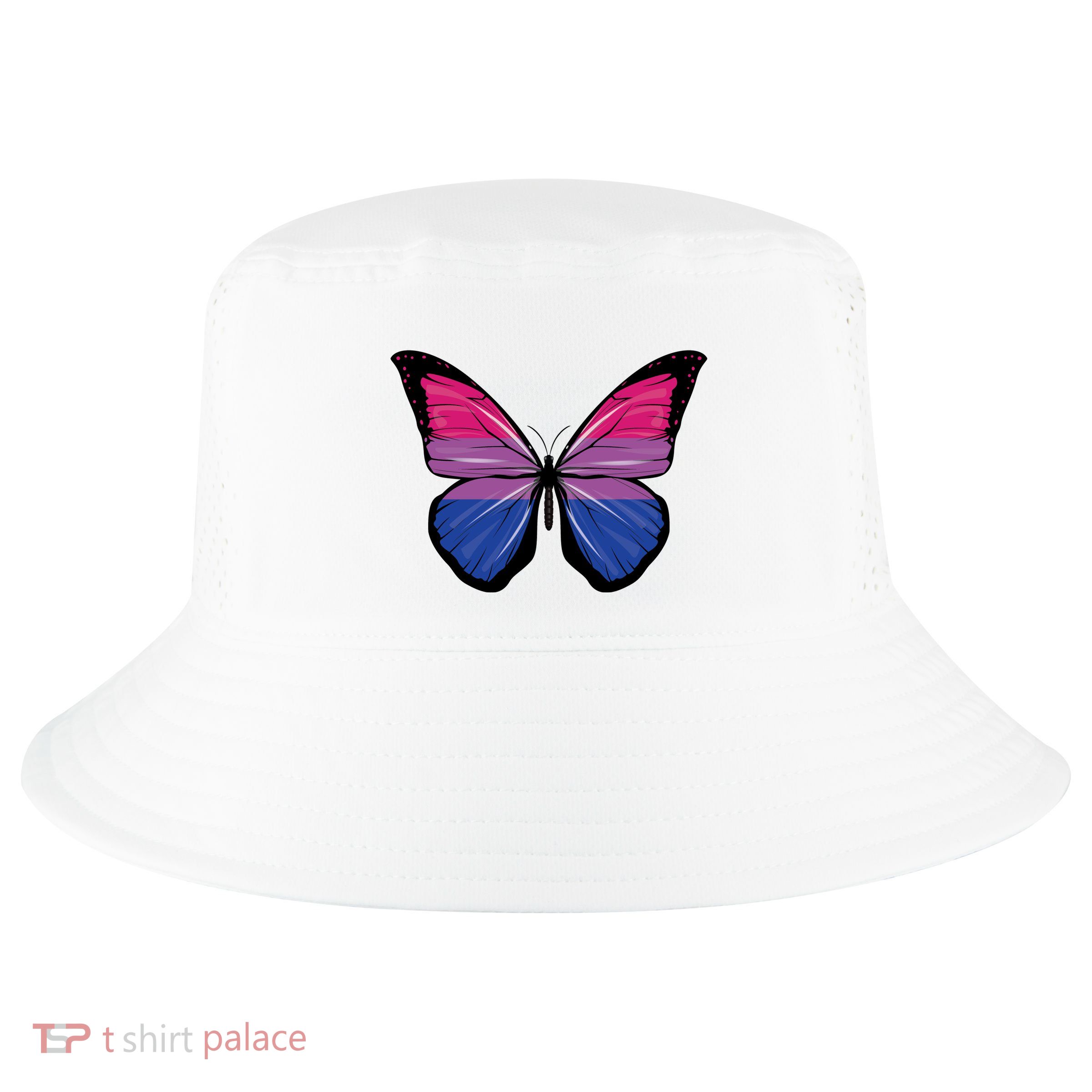 Bisexual Butterfly Hypolimnas Bi Pride Flag Cool Comfort Performance Bucket Hat