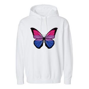 Bisexual Butterfly Hypolimnas Bi Pride Flag Garment-Dyed Fleece Hoodie