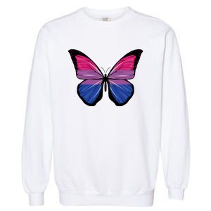 Bisexual Butterfly Hypolimnas Bi Pride Flag Garment-Dyed Sweatshirt