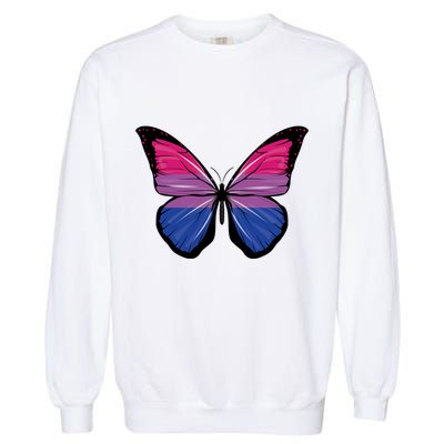 Bisexual Butterfly Hypolimnas Bi Pride Flag Garment-Dyed Sweatshirt