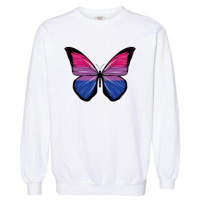 Bisexual Butterfly Hypolimnas Bi Pride Flag Garment-Dyed Sweatshirt