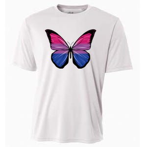 Bisexual Butterfly Hypolimnas Bi Pride Flag Cooling Performance Crew T-Shirt