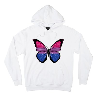 Bisexual Butterfly Hypolimnas Bi Pride Flag Hoodie