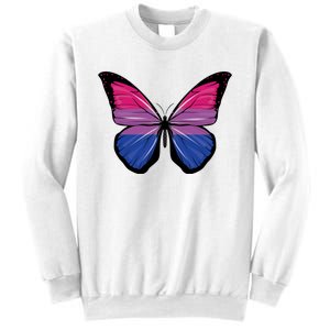 Bisexual Butterfly Hypolimnas Bi Pride Flag Sweatshirt