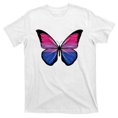 Bisexual Butterfly Hypolimnas Bi Pride Flag T-Shirt