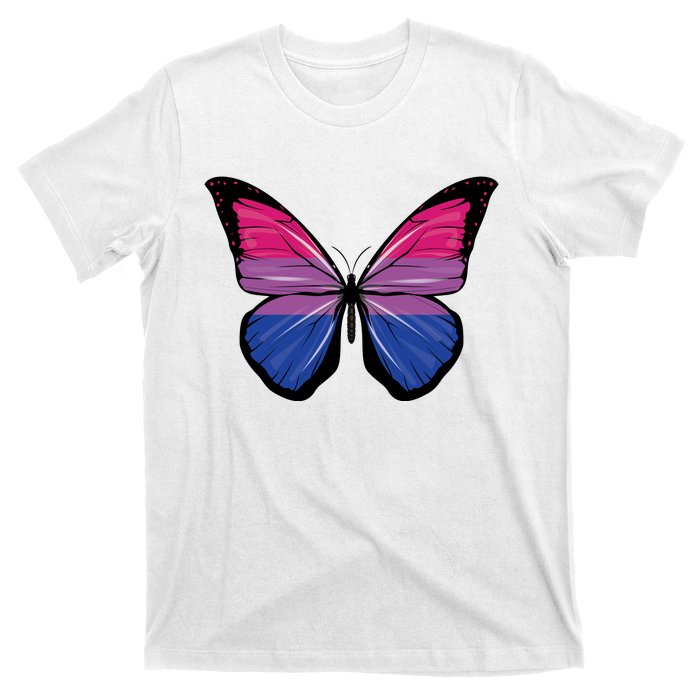 Bisexual Butterfly Hypolimnas Bi Pride Flag T-Shirt