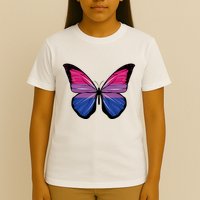 Bisexual Butterfly Hypolimnas Bi Pride Flag T-Shirt