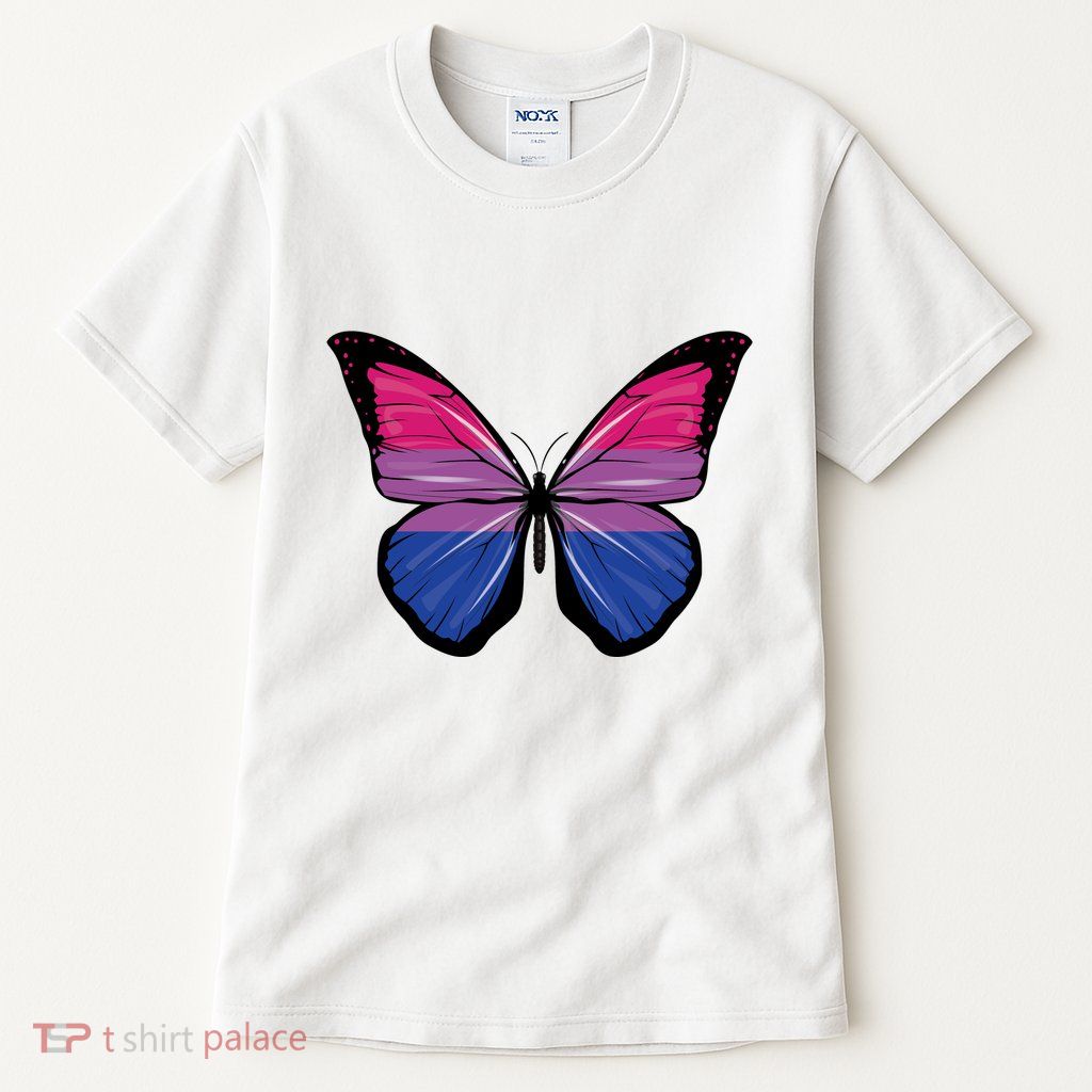 Bisexual Butterfly Hypolimnas Bi Pride Flag Tall T-Shirt