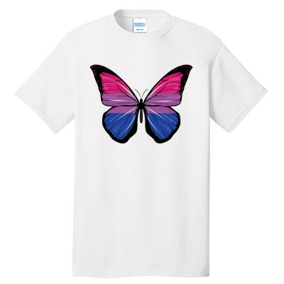 Bisexual Butterfly Hypolimnas Bi Pride Flag Tall T-Shirt