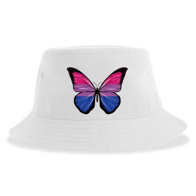 Bisexual Butterfly Hypolimnas Bi Pride Flag Sustainable Bucket Hat