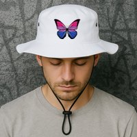 Bisexual Butterfly Hypolimnas Bi Pride Flag Bucket Hat
