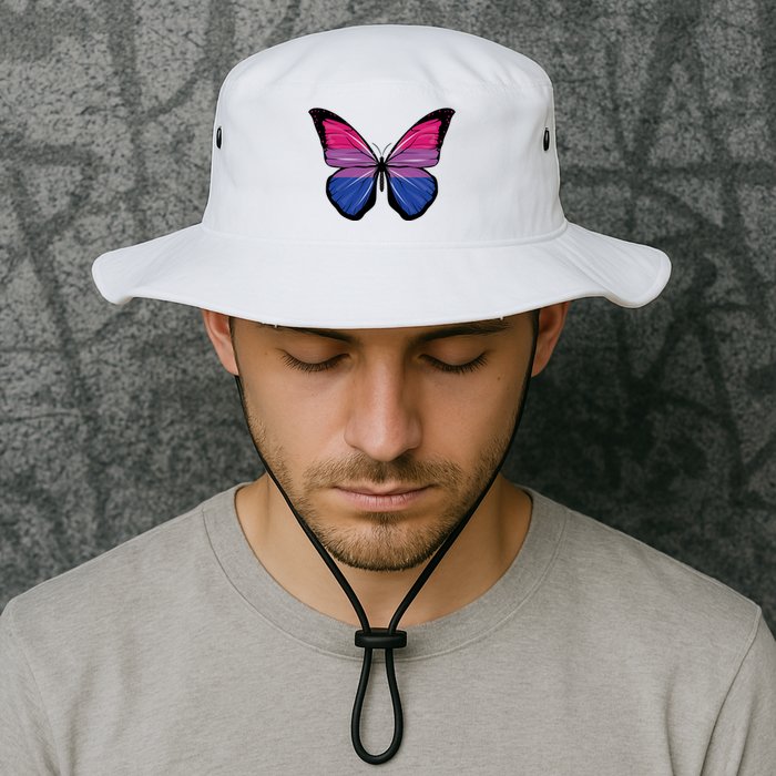 Bisexual Butterfly Hypolimnas Bi Pride Flag Bucket Hat
