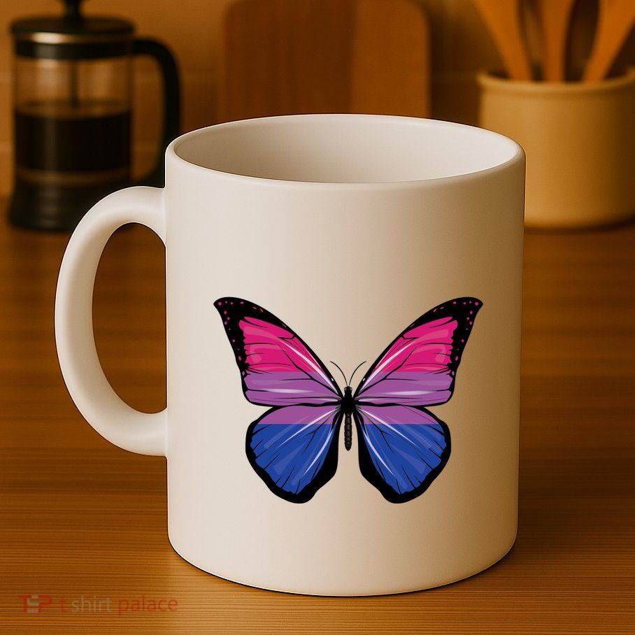 Bisexual Butterfly Hypolimnas Bi Pride Flag Mug