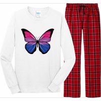 Bisexual Butterfly Hypolimnas Bi Pride Flag Long Sleeve Pajama Set