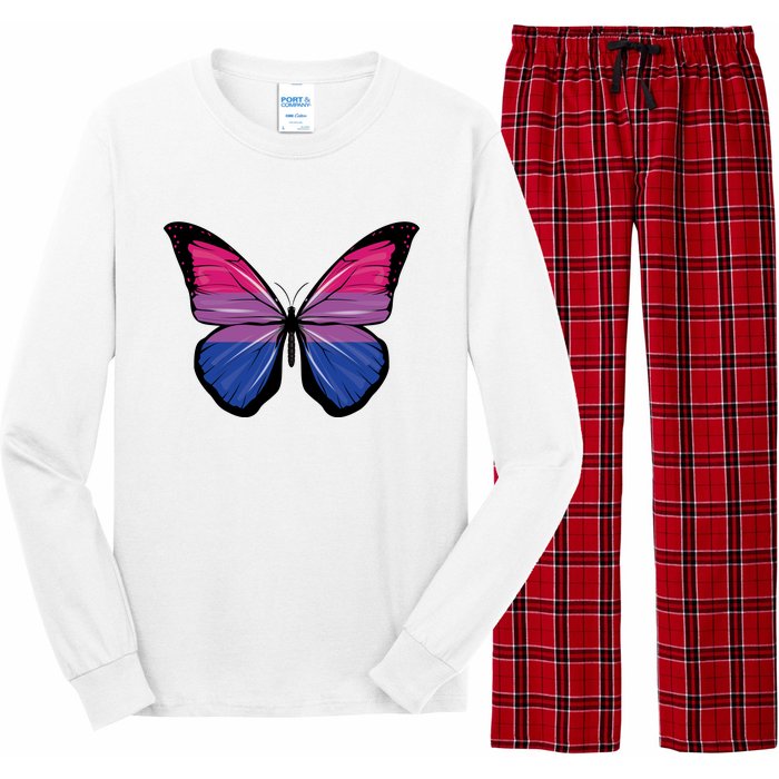 Bisexual Butterfly Hypolimnas Bi Pride Flag Long Sleeve Pajama Set