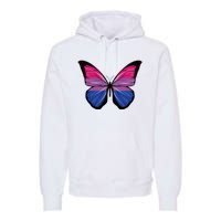 Bisexual Butterfly Hypolimnas Bi Pride Flag Premium Hoodie