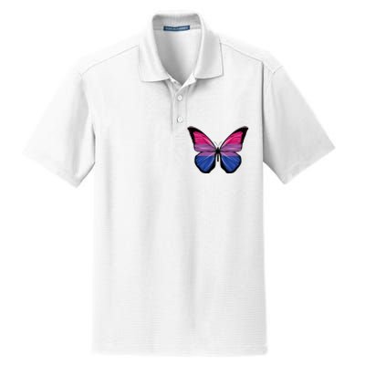 Bisexual Butterfly Hypolimnas Bi Pride Flag Dry Zone Grid Polo