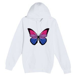 Bisexual Butterfly Hypolimnas Bi Pride Flag Premium Pullover Hoodie