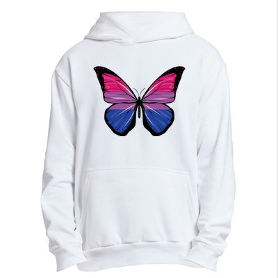 Bisexual Butterfly Hypolimnas Bi Pride Flag Urban Pullover Hoodie