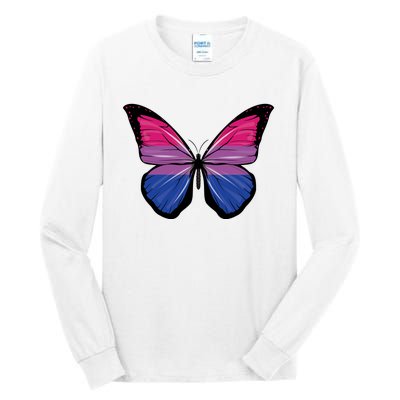 Bisexual Butterfly Hypolimnas Bi Pride Flag Tall Long Sleeve T-Shirt