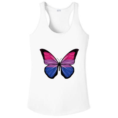Bisexual Butterfly Hypolimnas Bi Pride Flag Ladies PosiCharge Competitor Racerback Tank