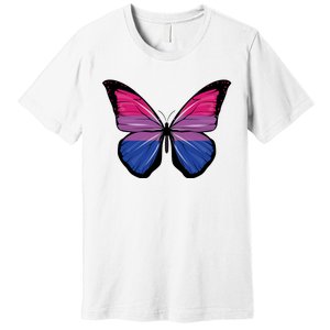 Bisexual Butterfly Hypolimnas Bi Pride Flag Premium T-Shirt