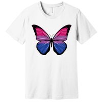 Bisexual Butterfly Hypolimnas Bi Pride Flag Premium T-Shirt