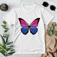 Bisexual Butterfly Hypolimnas Bi Pride Flag Premium T-Shirt