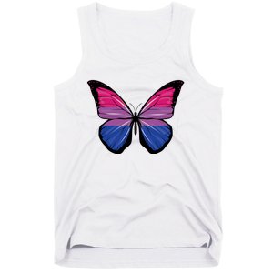 Bisexual Butterfly Hypolimnas Bi Pride Flag Tank Top