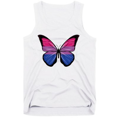 Bisexual Butterfly Hypolimnas Bi Pride Flag Tank Top