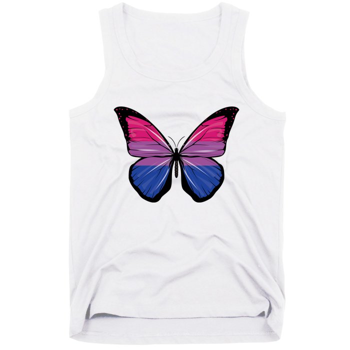 Bisexual Butterfly Hypolimnas Bi Pride Flag Tank Top