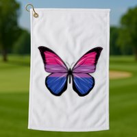 Bisexual Butterfly Hypolimnas Bi Pride Flag Golf Towel