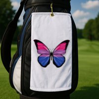 Bisexual Butterfly Hypolimnas Bi Pride Flag Golf Towel