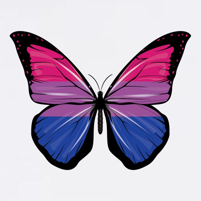 Bisexual Butterfly Hypolimnas Bi Pride Flag Golf Towel