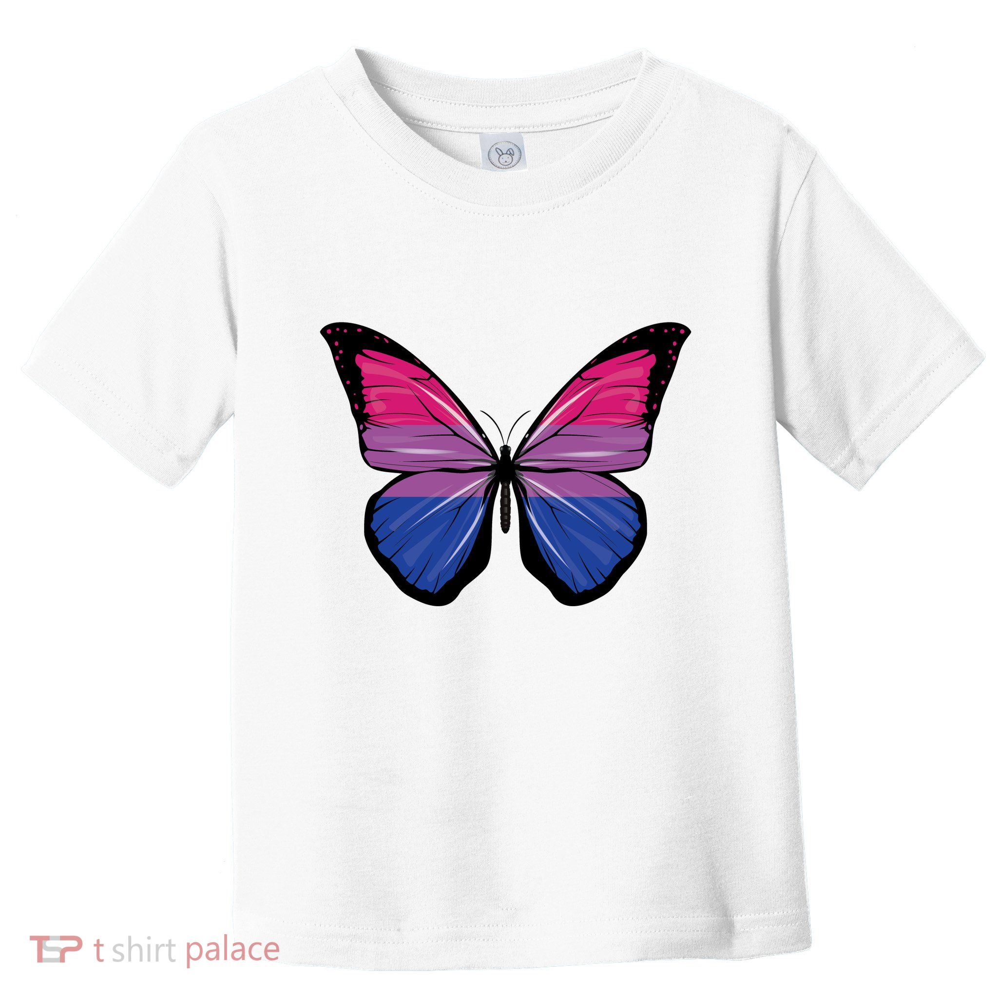 Bisexual Butterfly Hypolimnas Bi Pride Flag Toddler T-Shirt