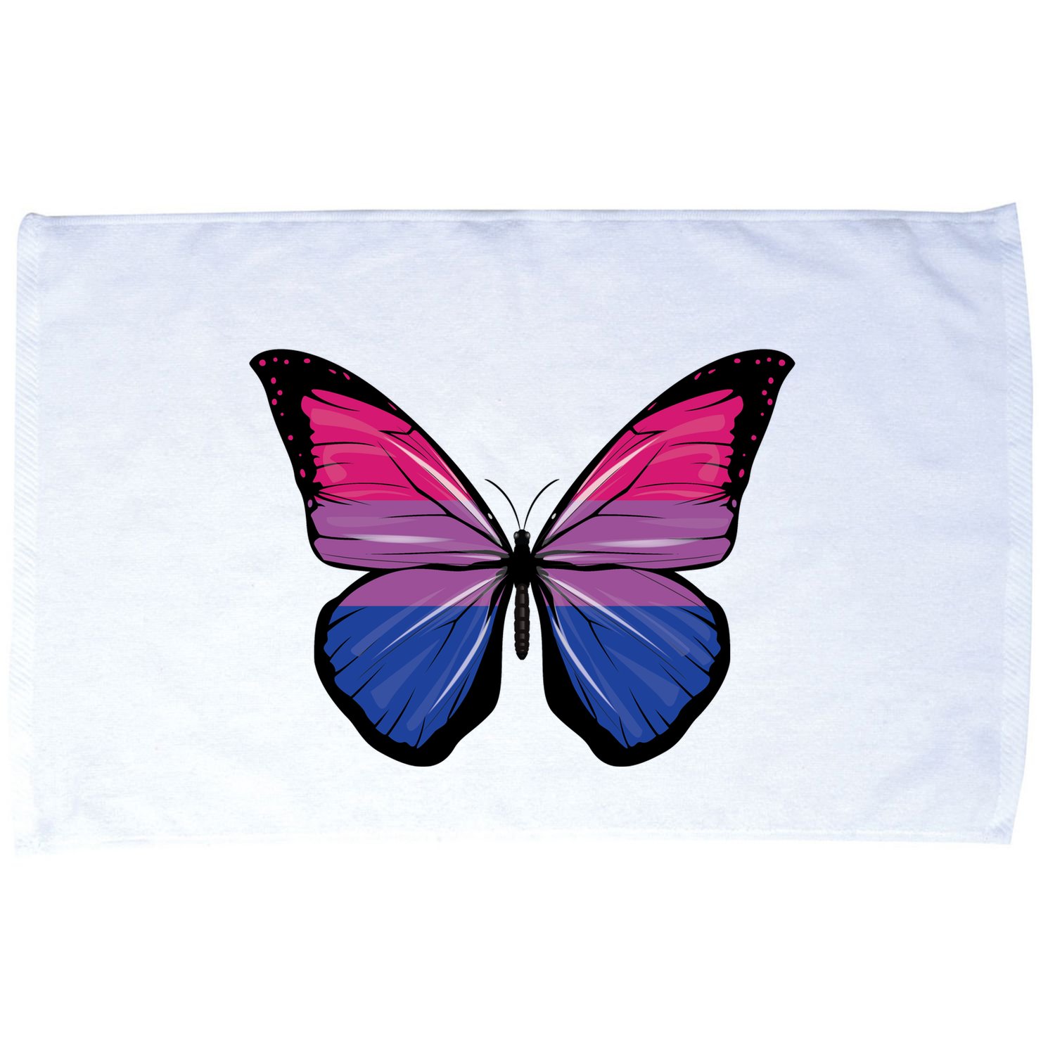 Bisexual Butterfly Hypolimnas Bi Pride Flag Microfiber Hand Towel