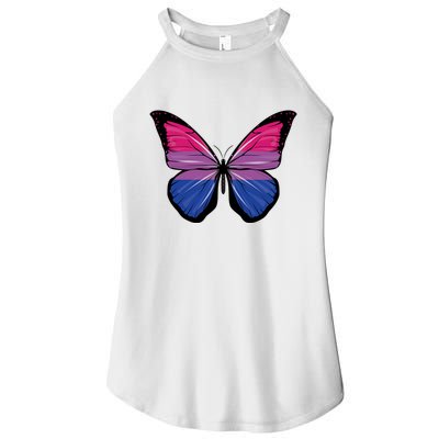 Bisexual Butterfly Hypolimnas Bi Pride Flag Women's Perfect Tri Rocker Tank