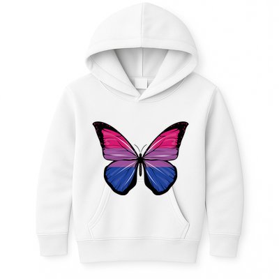 Bisexual Butterfly Hypolimnas Bi Pride Flag Kids Hoodie