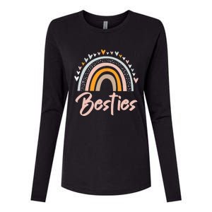 Besties BFF Heart Best Friends Bestie Womens Cotton Relaxed Long Sleeve T-Shirt