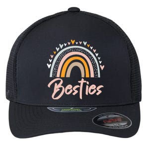 Besties BFF Heart Best Friends Bestie Flexfit Unipanel Trucker Cap