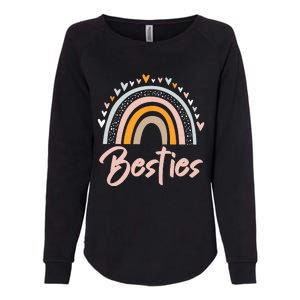 Besties BFF Heart Best Friends Bestie Womens California Wash Sweatshirt