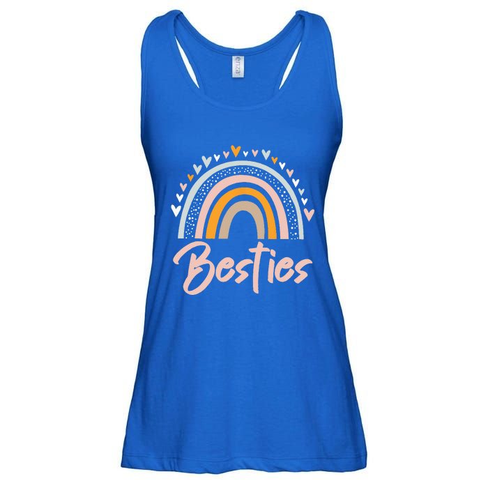 Besties BFF Heart Best Friends Bestie Ladies Essential Flowy Tank