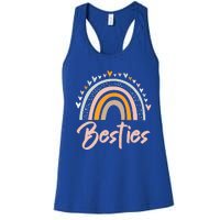 Besties BFF Heart Best Friends Bestie Women's Racerback Tank