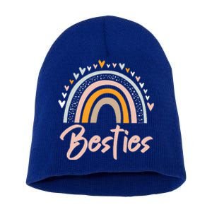 Besties BFF Heart Best Friends Bestie Short Acrylic Beanie