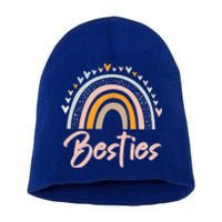 Besties BFF Heart Best Friends Bestie Short Acrylic Beanie