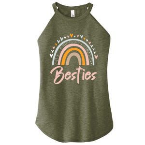 Besties BFF Heart Best Friends Bestie Women's Perfect Tri Rocker Tank