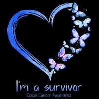 Blue Butterfly Heart Im A Survivor Colon Cancer Awareness Impact Tech Backpack