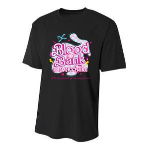 Blood Bank Is Everything Pink Retro Lab Week 2024 Med Tech Youth Performance Sprint T-Shirt