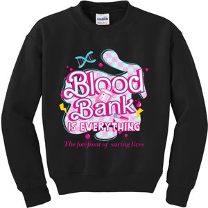 Blood Bank Is Everything Pink Retro Lab Week 2024 Med Tech Kids Sweatshirt